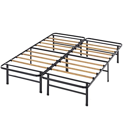 Zinus Essential SmartBase Metal Bed Frame with Sustainable Bamboo Slats - No Box Spring Required, Easy Assembly, Full Size - WoodArtSupply