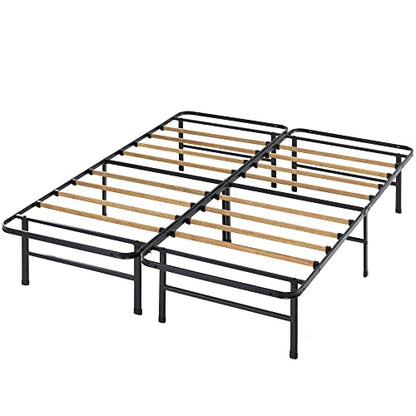 Zinus Essential SmartBase Metal Bed Frame with Sustainable Bamboo Slats - No Box Spring Required, Easy Assembly, Full Size - WoodArtSupply