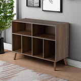 Cozy Castle Record Player Stand, Turntables Stand with Vinyl Record Storage Holds up to 350 Albums, Record Stand Table for Bedroom, Living Room, Office, Brown Cozy Castle