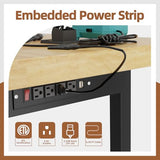 60'' Adjustable Workbench, Solid Wood Work Bench Table with Wheels and Power Outlet, Rolling Workbench Large Load Capacity Garage Workbench for Workshop,Office,Home climblocka