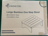 StrongTek Bamboo Step Stool, Wooden Step with Non-Slip Bottom for Safety, Lightweight and Sturdy Footstool for Kitchen, Bedroom, Living Room, Perfect for Adults, Kids, Seniors, and Toddlers (Walnut) StrongTek