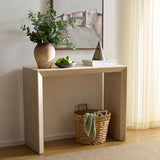 SAFAVIEH Home Collection - Woodrow Faux Travertine Console Table, Minimalist Modern Entryway Accent (CNS7005B) SAFAVIEH