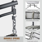 Double Hanging Egg Chair wth Stand, Patio Hammock Swing Chair with Cushion Loveseat for Bedroom, Balcony, Garden, Indoor, Outdoor HWB