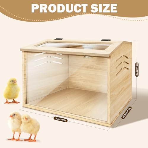 Chicken brooder Box,Chick brooder,brooder Box for Chicks,Small Chicken coop,Baby Chicken Supplies,Chick brooder Box,Quail cage,Quail coop,Measures Approximately 15.7X12X12 inches - WoodArtSupply