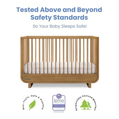 Delta Children Rhodes 4-in-1 Convertible Crib - Greenguard Gold Certified, Acorn