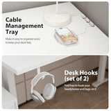 Agilestic 59 Inch L Shaped Standing Desk Adjustable Height, Electric Corner Standing Desk, Sit Stand Computer Table with Splice Board, White Agilestic