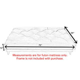 Mozaic Full Size 12-inch Futon Mattress, Polyester, Medium Mozaic