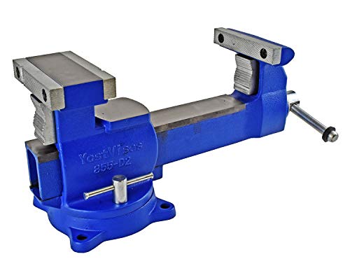 Yost Vises 855-D2 Industrial Grade Reversible Vise, 5.5", Blue - WoodArtSupply