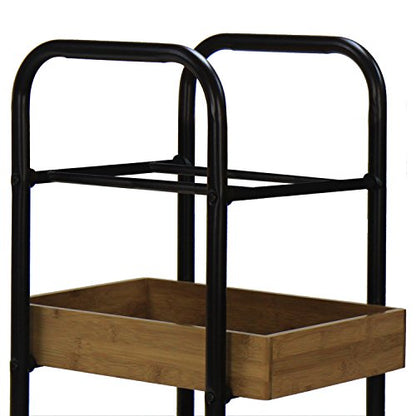 Oceanstar 3SC1675 Portable 3 Removable Trays Storage Cart - WoodArtSupply