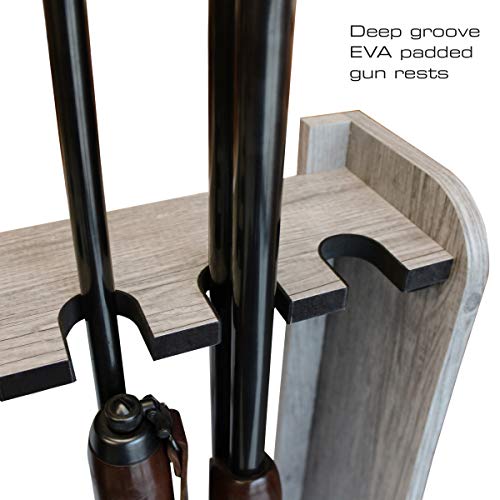 Rush Creek Creations 8-Gun Freestanding Storage Rack for Rifles and Shotguns, Indoor Standing Gun Display Rack, Barn Wood Rush Creek Creations