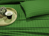 Elegant Comfort Luxury Soft Bed Sheets Dobby Stripe 1500 Premium Hotel Quality Microfiber Softness Wrinkle and Fade Resistant (6-Piece) Bedding Set, Full, Stripe Royal Green Elegant Comfort