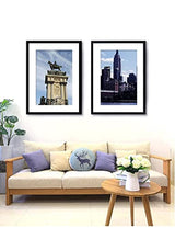 PEALSN 8x10 Picture Frame Set of 6, Display Picture 5x7 with Mat or 8x10 Without Mat, Black Woodgrain PEALSN