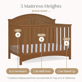 Delta Children Perry 6-in-1 Convertible Crib - Greenguard Gold Certified, Chestnut