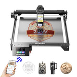 Longer RAY5 New Upgrade Laser Engraver, Laser Cutter 20W Output Power, Engraving Speed Up to 24,000 mm/min, 3.5” Color Touch Screen, App Offline Control, DIY Engraver Tool for Metal/Glass/Wood Longer