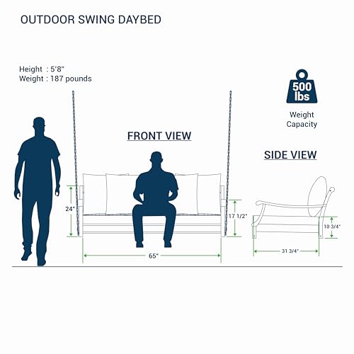 Cambridge Casual Como Solid Wood Outdoor Swing Daybed Cambridge Casual