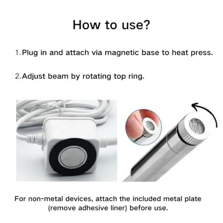 Kitclub Heat Press Laser Alignment System, Laser Positioning Tool for T-Shirt & Hat Press. Magnetic Guide for Sewing Machine, DTF, Sublimation. Perfect Placement for Printing & Quilting Kitclub