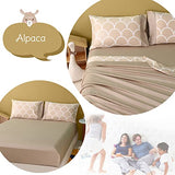 Simple&Opulence 100% Organic Cotton Sheet Set for Kids Teens, 3 Pieces Soft Bed Sheets Boy Girl Warm Adorable - Alpaca, Twin Simple&Opulence