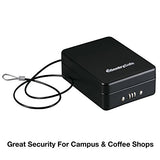 SentrySafe Small Safe, Black Lock Box with Combination Lock for Office or Dorm Secures Money, Passport, Jewelry, 0.05 Cubic Feet, Exterior: 2.6 in. H x 5.9 in. W x 8.0 in. D, ‎P005C SentrySafe