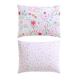 Laura Ashley - Kids Comforter Set, 100% Super Soft Toddler Bedding with Matching Sham & Bonus Decorative Pillow, Ideal Girl Room Essentials (Sunshine Flowers Pink, Twin) Laura Ashley