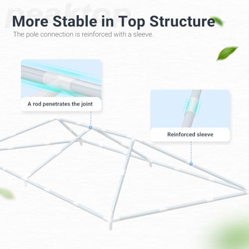 Peaktop Outdoor 10x20ft Party Tent Mesh Window Outdoor Gazebo Event Shelter Wedding Canopy Tent Mesh Side with Window Cover PEAKTOP OUTDOOR