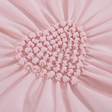 ROYALAY Pink Bedding Kids Comforter Sets for Girls Ruffle Bedding Set Full/Queen Size with 2 Pillow Shams, Blush Pinch Pleat Comforter for All Season (Pink, Full-81"x86") ROYALAY
