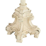 Regency Hill French Country Traditional Candlestick Buffet Table Lamp Vintage 34" Tall Skinny Ivory Off White Metal Lattice Double Shade for Living Room House Home Entryway Dining Family Regency Hill