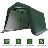 Tangkula 10x10 Ft Outdoor Storage Shelter, Patio Storage Tent, Enclosed Carport Shed w/All-Steel Metal Frame and Waterproof Ripstop Cover, Outdoor Garage Tent with Sidewalls Tangkula