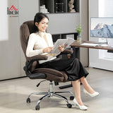HOMCOM High Back Office Chair, Executive Desk Chair with Swivel Wheels, Flip-up Armrest, Adjustable Height, Modern Diamond Fabric Computer Chair for Home Office, Dark Brown HOMCOM