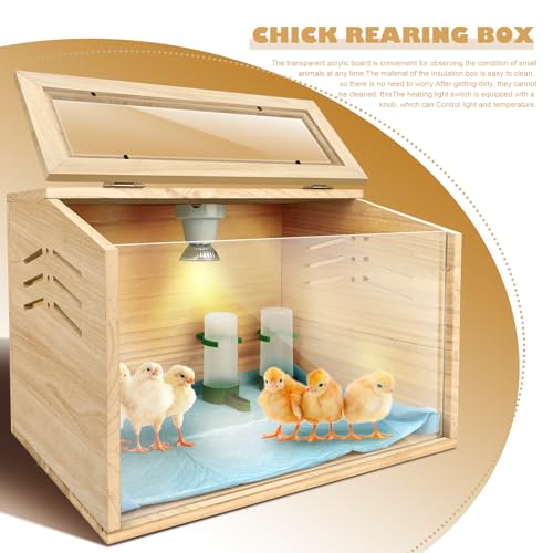Chicken brooder Box,Chick brooder,brooder Box for Chicks,Small Chicken coop,Baby Chicken Supplies,Chick brooder Box,Quail cage,Quail coop,Measures Approximately 15.7X12X12 inches LIAQICHA