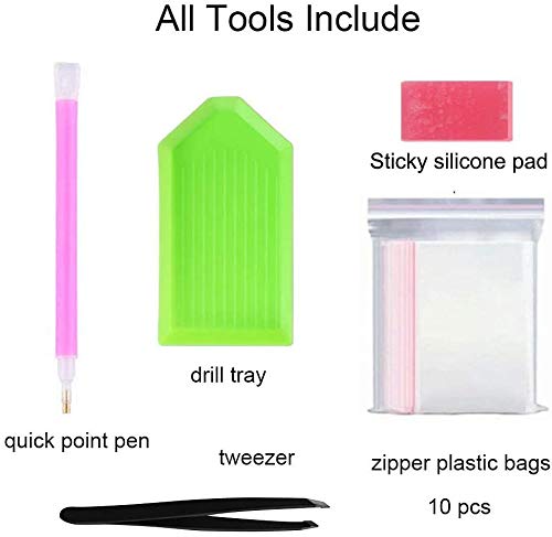 Diamond Painting Adult Painting Kits Chicago Skyline Night Tower City Buildings Home Bedroom Living Room Art Wall Decoration 16"x20" Puzzle art