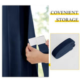 NICETOWN Room Divider Curtain for Bedroom Living Room Partition, Privacy Accordion Blackout Sound Proof Doorway Curtains, Sliding Glass Temporary Door Curtainfor Closet (Navy, 1 Panel, 60" W x 80" L) NICETOWN