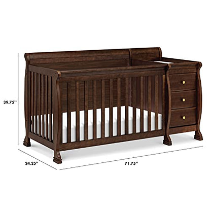 DaVinci Kalani 4-in-1 Convertible Crib and Changer Combo in Espresso