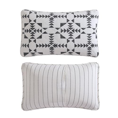 Eddie Bauer - King Quilt Set, Reversible Cotton Bedding with Matching Shams, Luxurious Bedding Set (Arrowhead Charcoal, King) Eddie Bauer