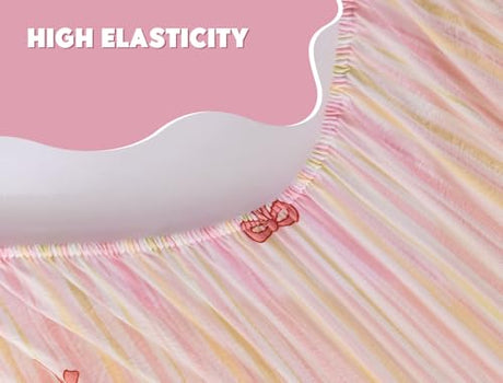 Meeting Story 3pcs Kids Comforter Set Twin Zipper Bedding Set for Girls,Bow Bedding Set Princess Comforter Set for Kid,All in one Zipper Bedding（Lightpink,Twin） Meeting Story