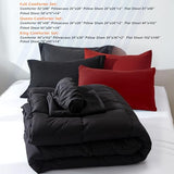 COZYART Full Comforter Set 7 Pcs, Black and Red Bed in a Bag, All Season Lightweight Soft Reversible Bedding Sets, 1 Comforter, 1 Flat Sheet, 1 Fitted Sheet, 2 Pillow Shams, 2 Pillowcases COZYART