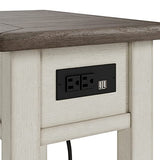 Signature Design by Ashley Bolanburg Farmhouse Chair Side End Table, Light Brown & Whitewash Signature Design by Ashley