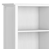 SIMPLIHOME Artisan SOLID WOOD 26 Inch Contemporary 5 Shelf Bookcase in White, For the Living Room, Study Room and Office SIMPLIHOME
