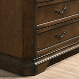 Roundhill Furniture Maderne Traditional Wood 5-Drawer Chest, Antique Walnut Roundhill Furniture