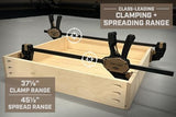 Spec Ops Trigger Clamp for Woodworking 37" Large One-Handed Bar Clamp/Spreader Heavy Duty 330 Lbs. Spec Ops