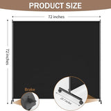 VAMFUTRE Single Panel Room Divider/Privacy Screen with Caster Wheels and Brakes - Stylish and Versatile Partition for Home,Office,School and Restauran (Black, 6FT*6FT) VAMFUTRE