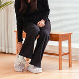 YLLSMGS Porch Bench Entryway Bench Wooden with Woven Rattan and Storage Shoe Rack for Living Room Hallway Entry Way Front Door(Yellow,80 * 44 * 28cm/31 * 17 * 11in) YLLSMGS