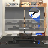 FLEXISPOT 40" Wide Standing Desk Converter Sit to Stand up Riser Height Adjustable Computer Workstation with Spacious 2-Tier Desktop, Black FLEXISPOT