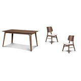 New Classic Furniture Mid-Century Modern Oscar Dining Table, 60-Inch, Walnut New Classic Furniture