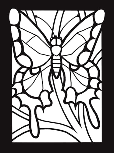 Butterflies Mini Stained Glass Coloring Book (Dover Little Activity Books: Insects) Dover Publications