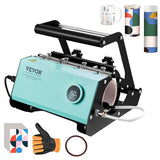 VEVOR Tumbler Heat Press Machine, Tumbler Press for 30OZ 20OZ Sublimation Straight Skinny Tumblers, with Knob Control Temp&Timer Setting for 11-16oz Mugs, Mug Press with Paper Heat Tape Gloves-Green VEVOR