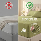 Southshore Fine Living, Inc. 6-Piece Full Size Bed Sheets Set, 21-Inch Extra Deep Pocket Fitted Sheet Full, Flat Sheet, Microfiber Bedding, Sage Green Pillow Cases Standard Size, Sage Green Sheets Southshore Fine Living, Inc.