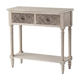 COSIEST Console Table with 2 Drawers, MDF Narrow Entryway Table with Storage Shelf, Wood Accent Sofa Table for Living Room, Entrance, Hallway, Couch, Light Grey COSIEST
