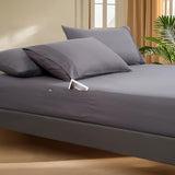 Popfavor Deep Pocket Queen Fitted Sheet with Straps - Fits Mattresses Up to 21" Thick - 3 Piece Bed Sheets - Moisture Wicking, Cooling & Soft Fitted Sheet & Pillow Cases (Grey) Popfavor