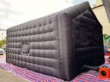 Large Black Inflatable Cube Disco Tent Square Gazebo Event Room Big Mobile Portable Night Club Party Pavilion for Backyard/Outdoor Events(23ftx16.5ft) Vinfgoes