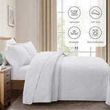 Lavsiry White Quilt Full/Queen Size with Pillow Shams, Summer Soft Geometric Pattern Bedspread, 3 Pieces Lightweight Coverlet Bedding Set for All Seasons Lavsiry